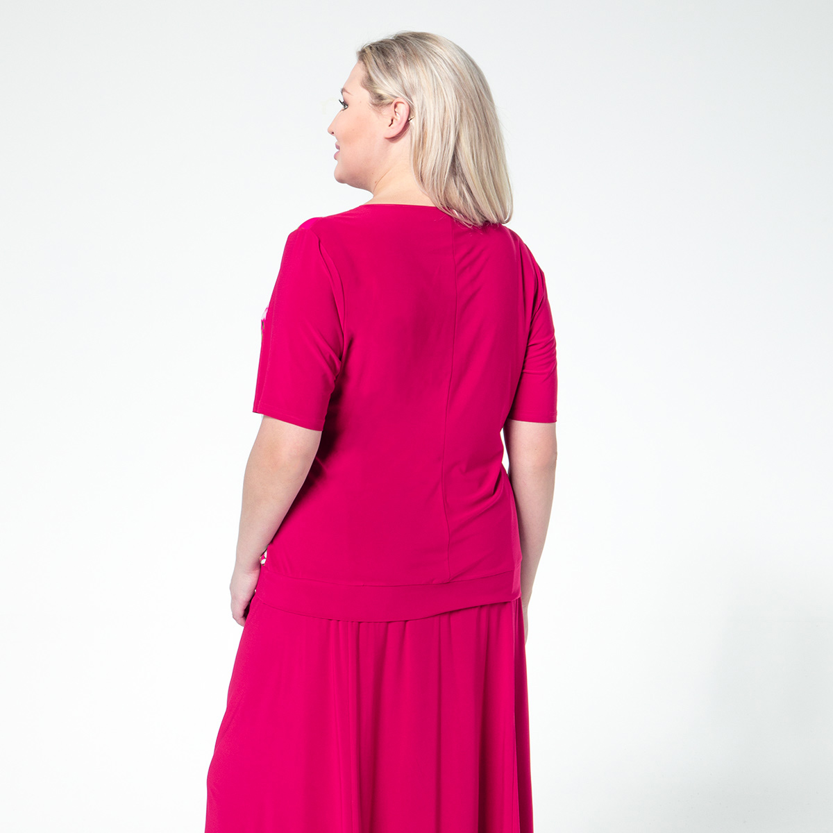 ст. цена1500руб.! Костюм, трикотаж, блуза, юбка, розовый