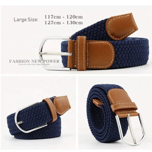 Кожаный ремень унисекс RW-101 BLUE