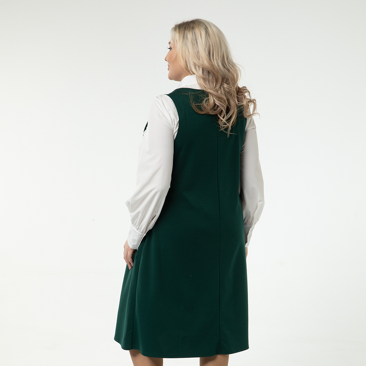 ст. цена2200руб.! Сарафан, трикотаж, изумрудный