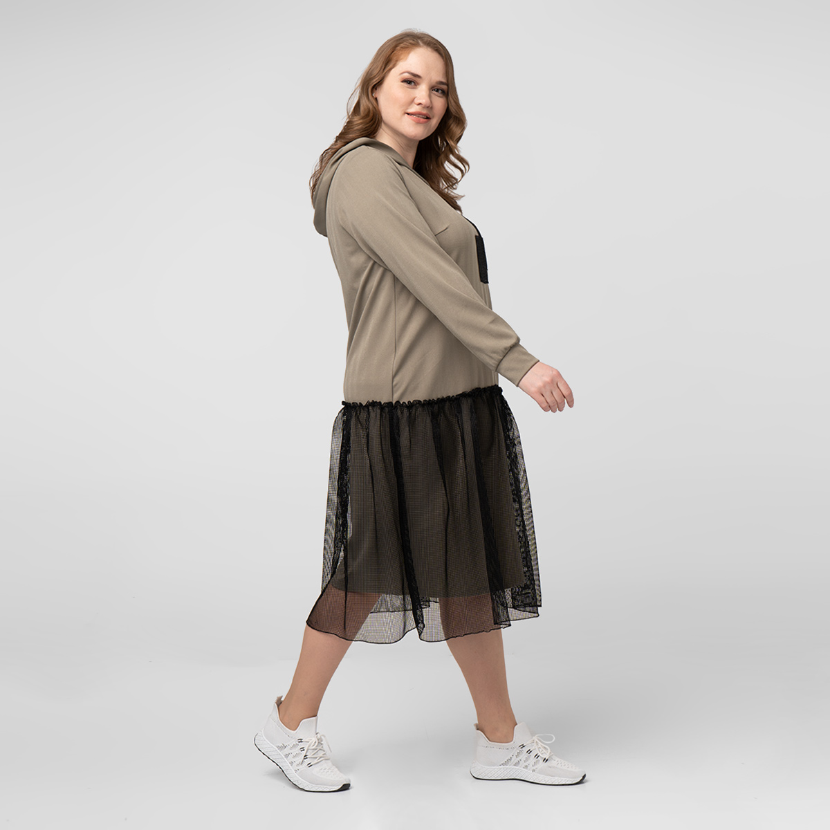 ст. цена1500руб.! Платье, трикотаж, оливковый