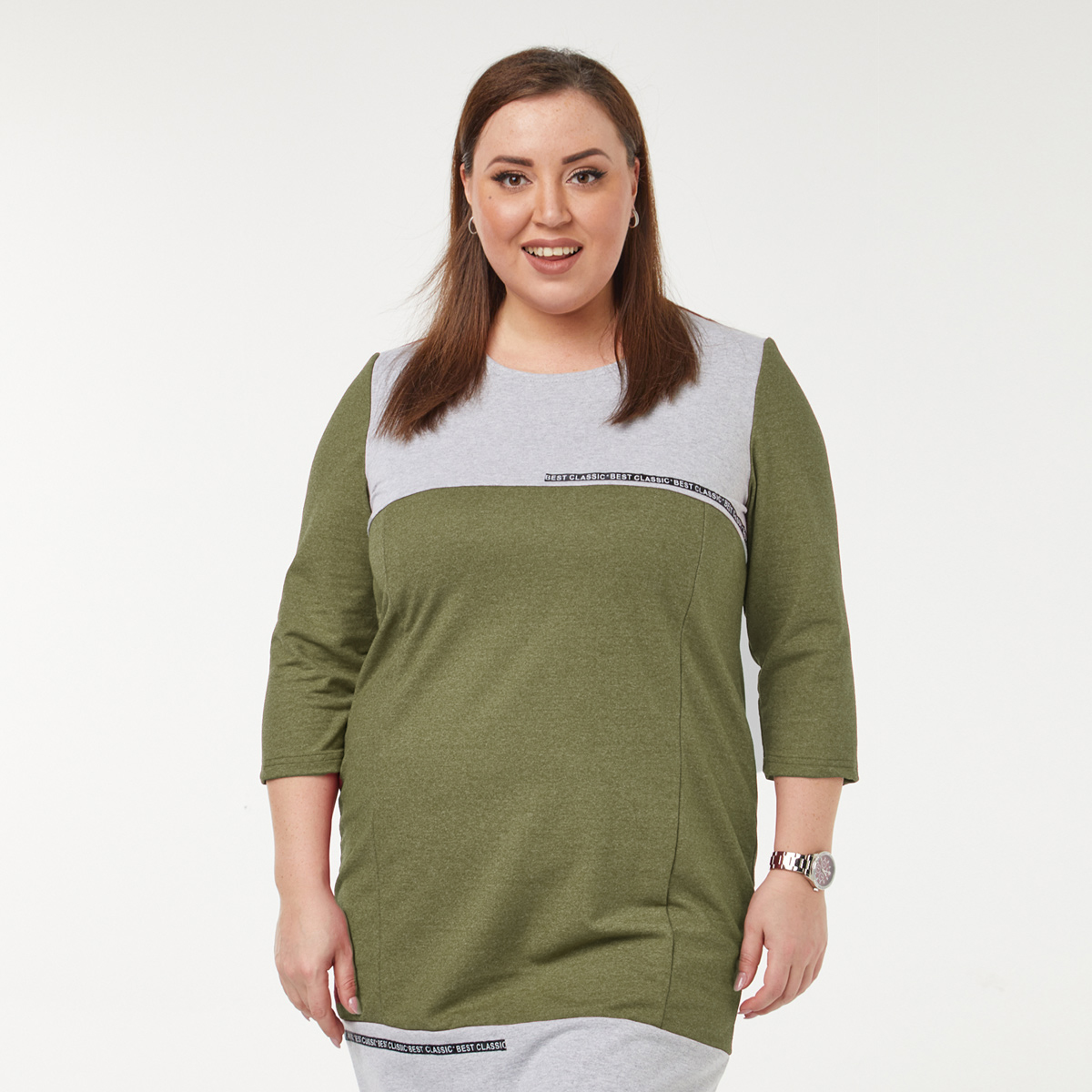 ст. цена2200руб.! Платье, трикотаж, хаки