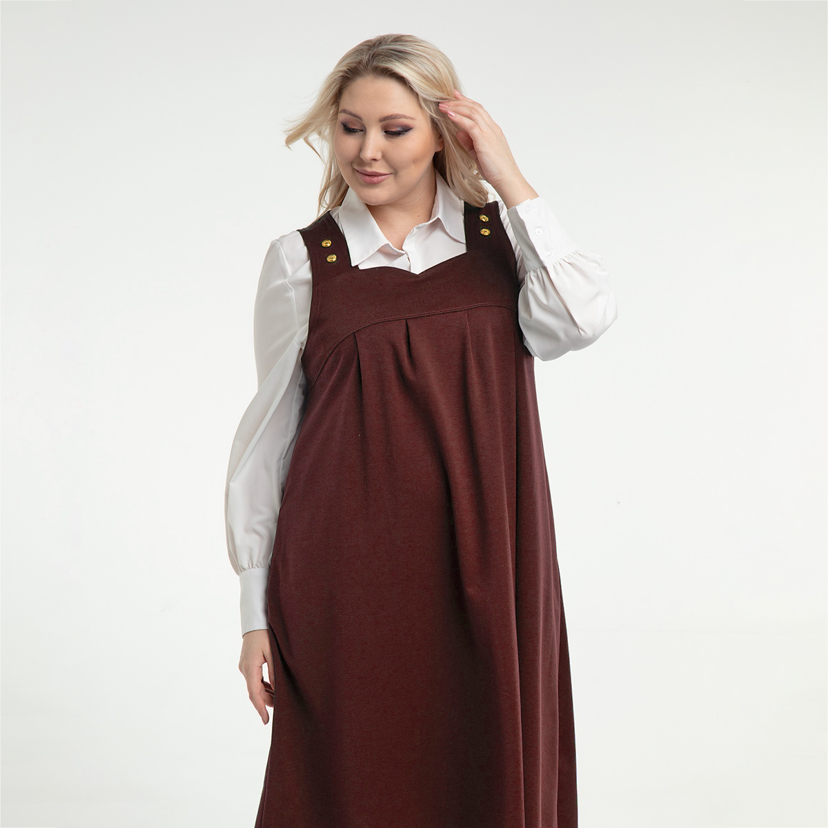 ст. цена2200руб.! Сарафан, трикотаж, бордовый