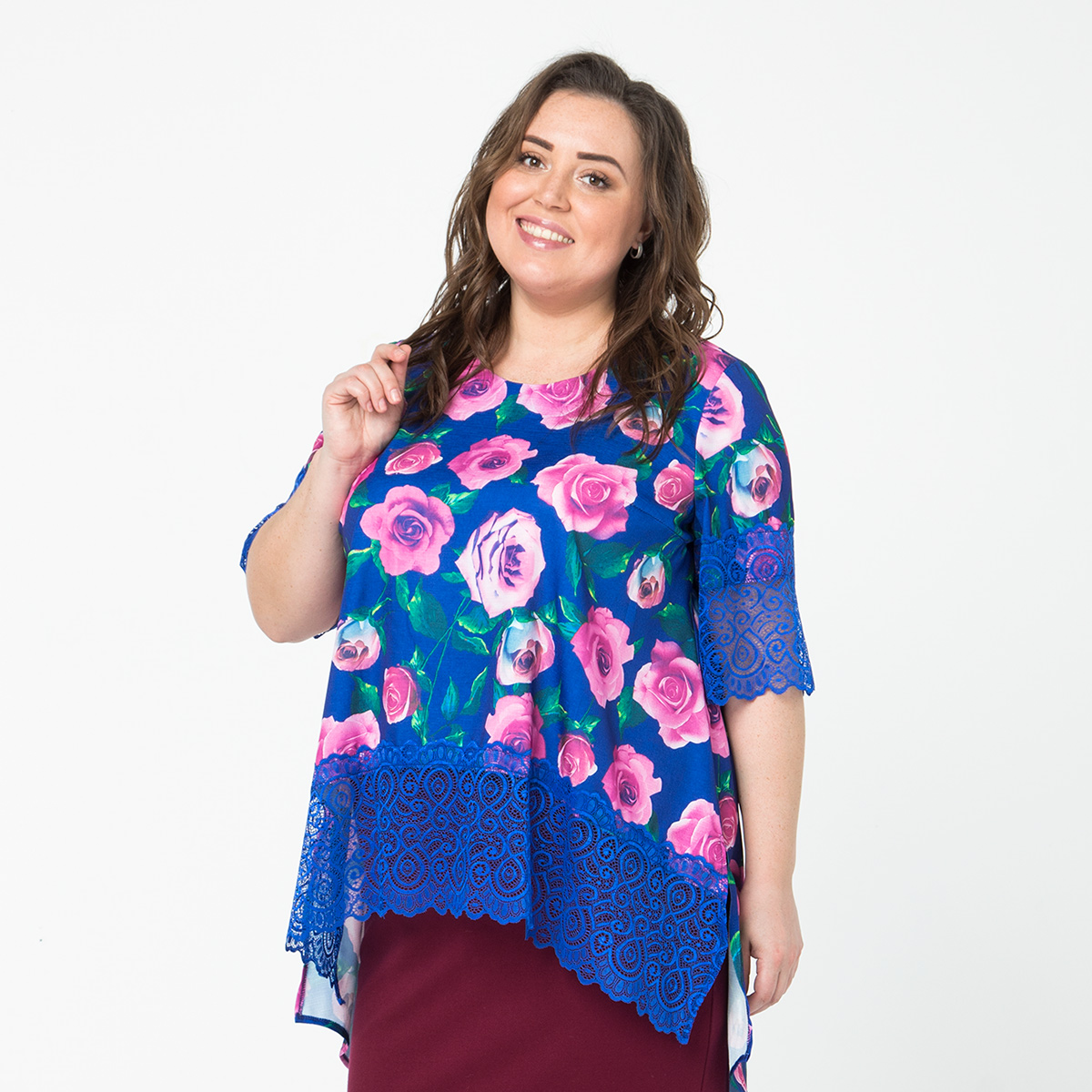 ст. цена2000руб.! Туника, текстиль, синий