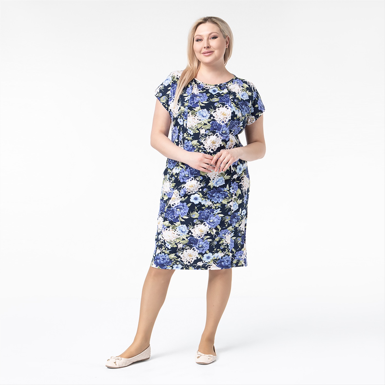 ст. цена2200руб.! Платье, трикотаж, синий