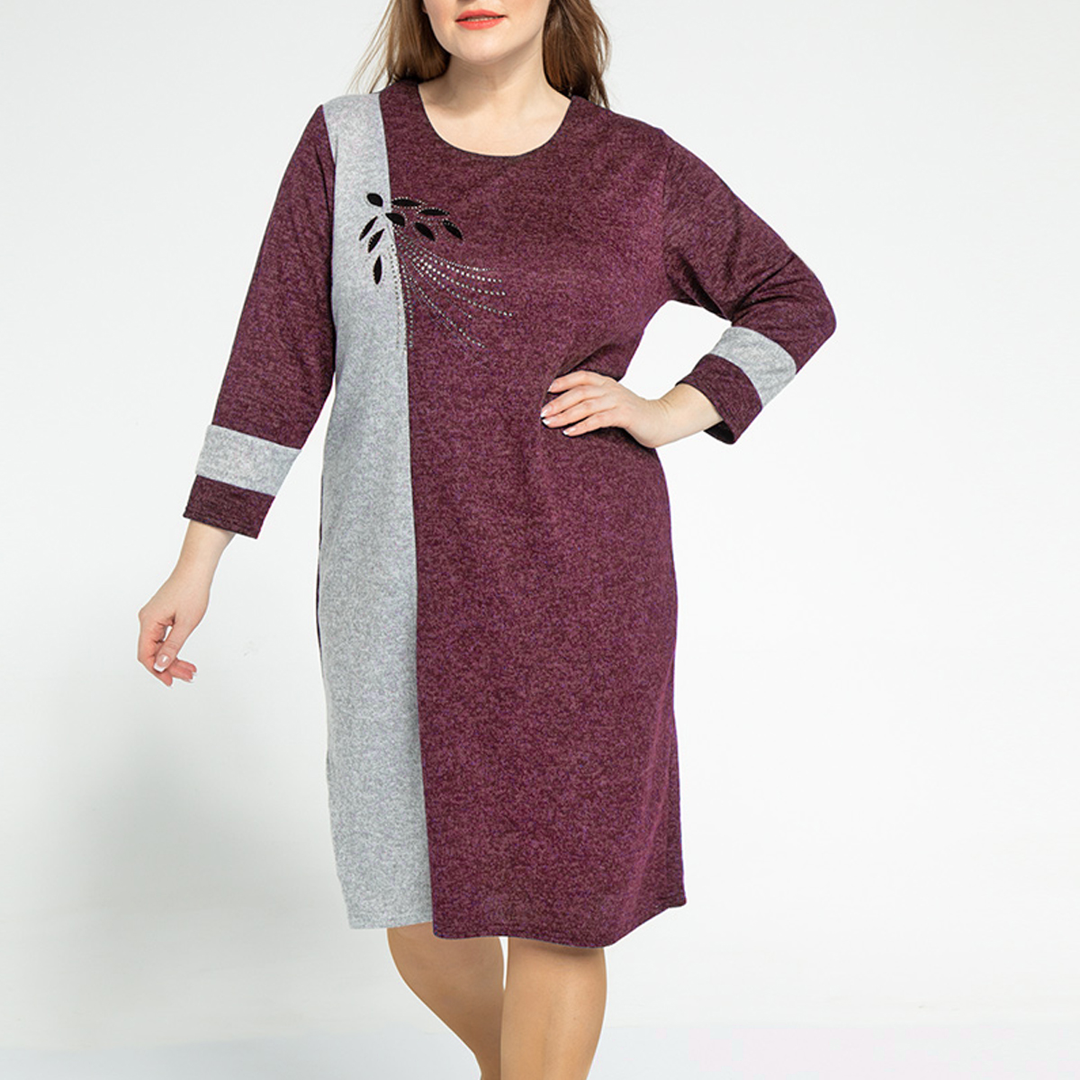 ст. цена1500руб.! Платье, трикотаж, вишневый