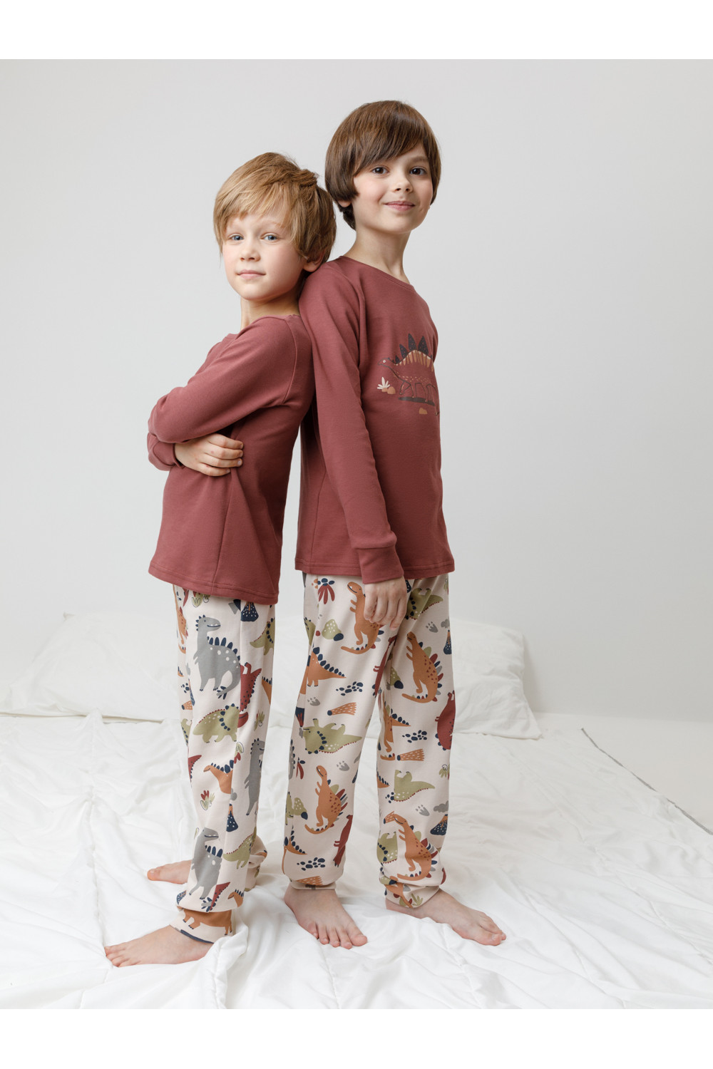 Crockid Пижама К 1541 шоколадный десерт, добрые динозавры Crockid