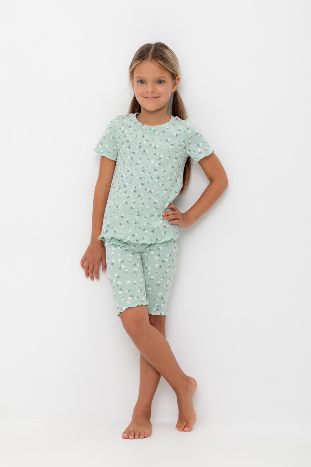 Crockid Пижама К 1632 голубая дымка, цветочный танец Crockid