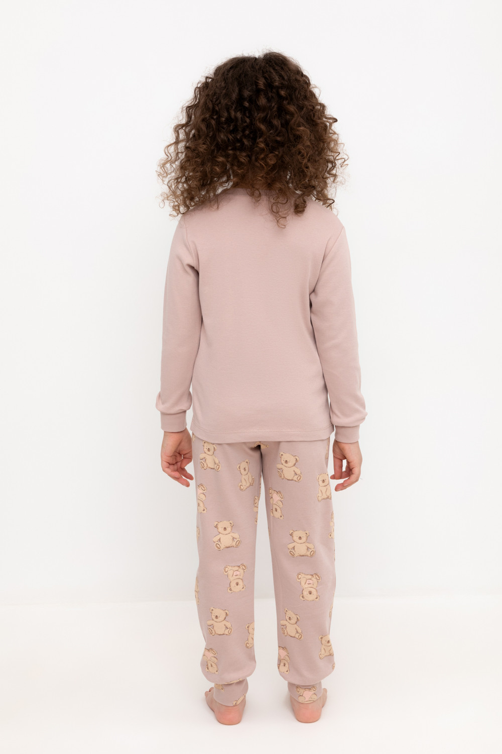 Crockid Пижама К 1541 кофейный, медвежонок с бантиком Crockid