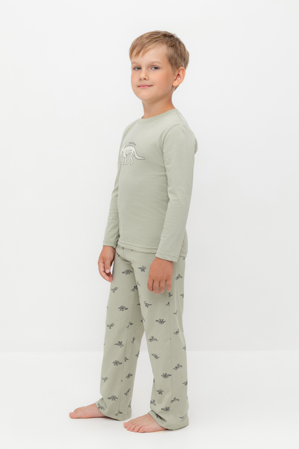 Crockid Пижама К 1600 шалфей, маленькие динозавры Crockid