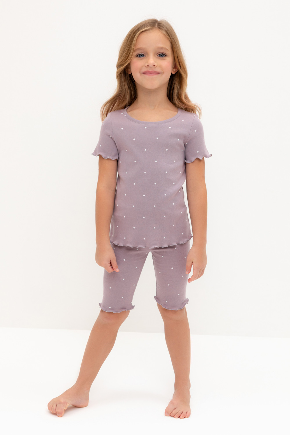 Crockid Пижама К 1632 морской туман, мини сердечки Crockid