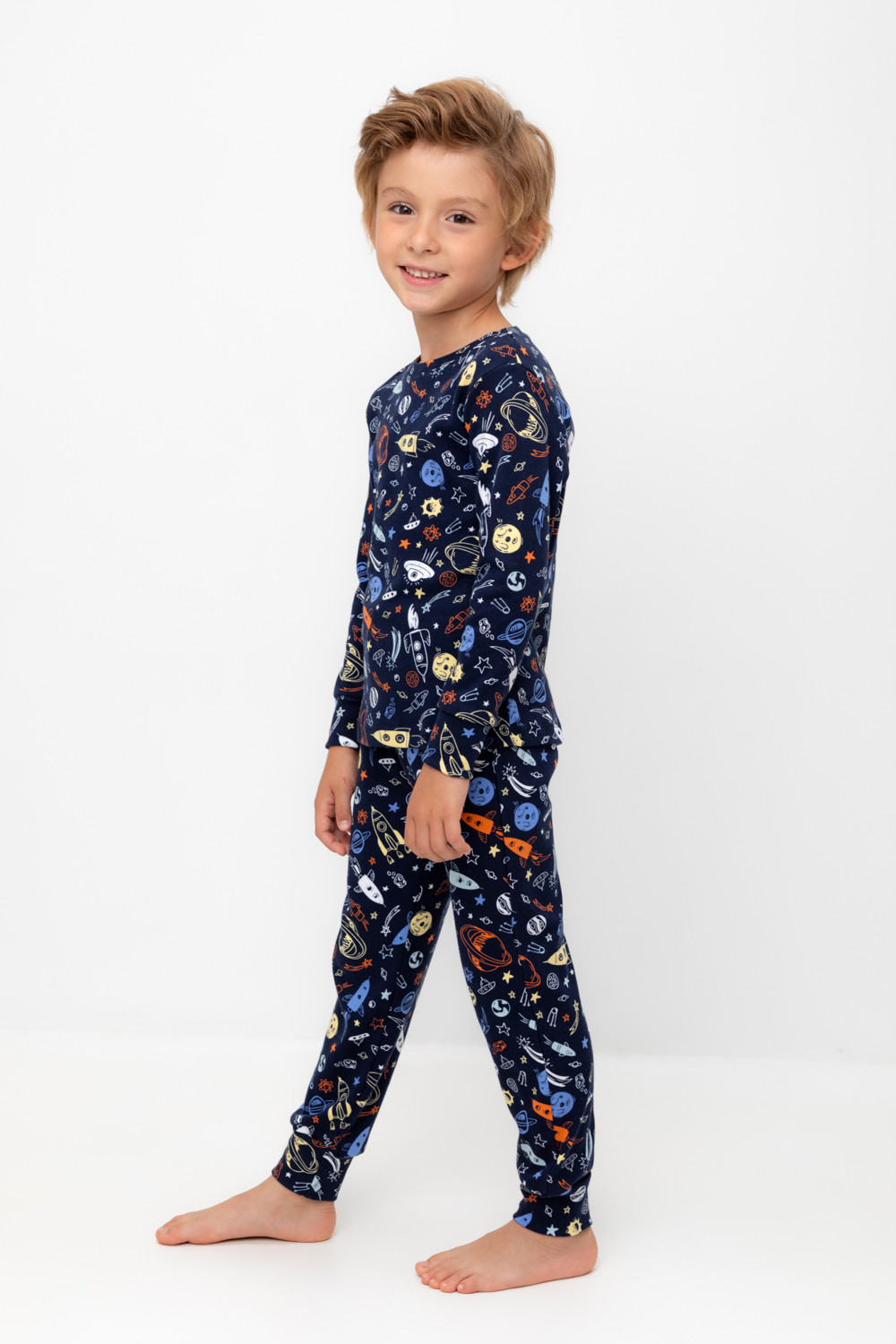 Crockid Пижама К 1552/24 космические ракеты на гл.синем Crockid