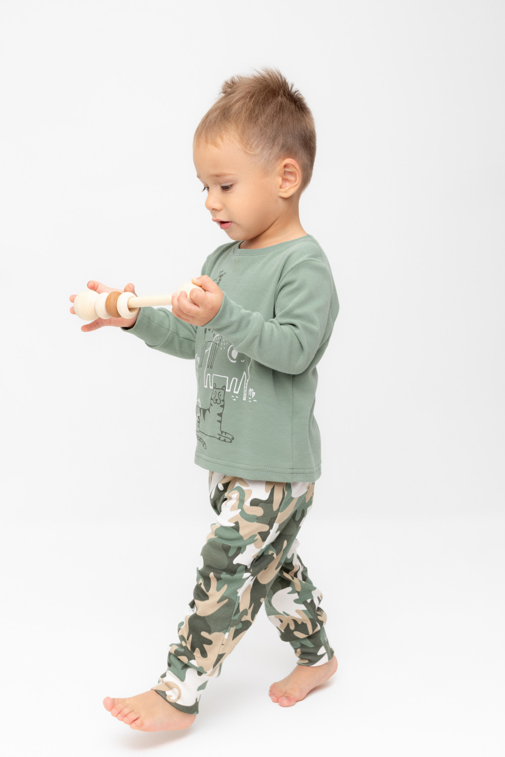 Crockid Пижама К 1541/24 милитари, тропический камуфляж Crockid