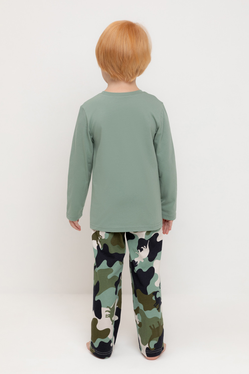 Crockid Пижама К 1600 эвкалипт, камуфляж с динозаврами Crockid