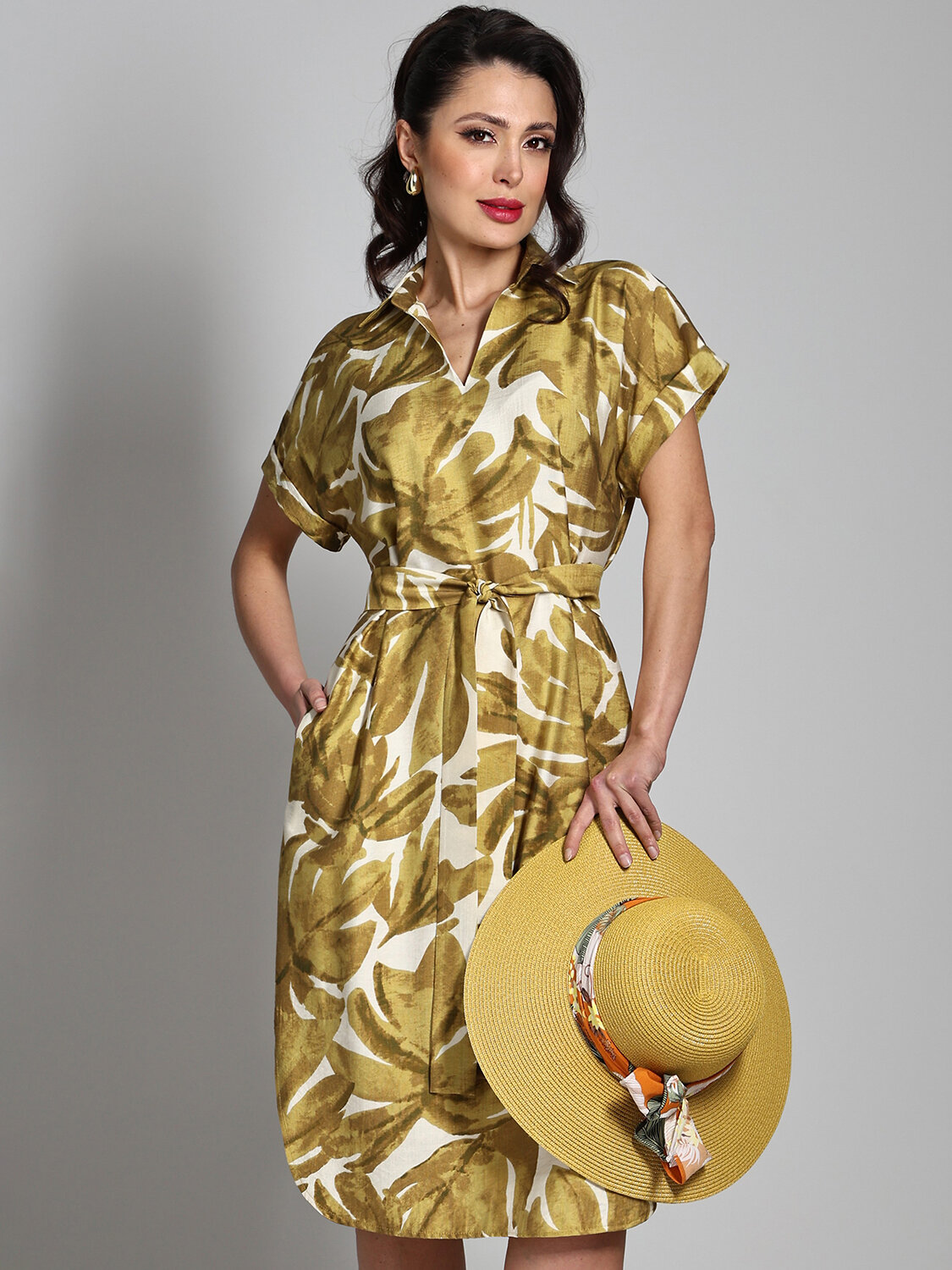 ст. цена2241руб.! DStrend Платье П-4950Горчичный