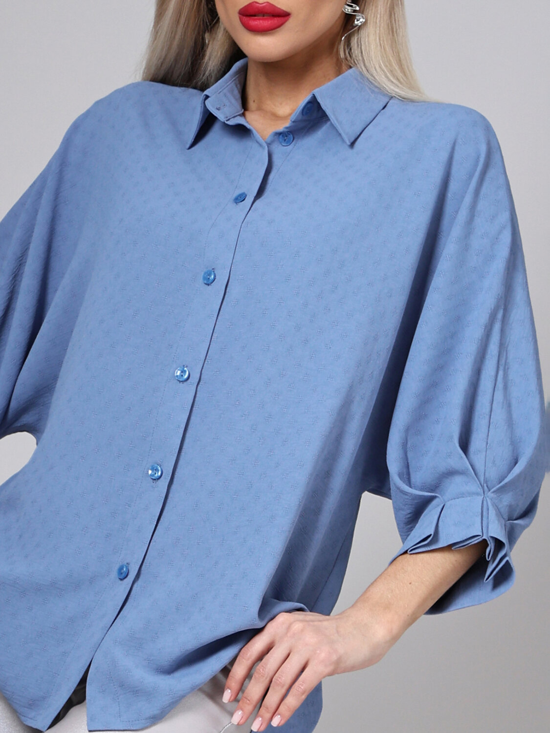 ст. цена2161руб.! DStrend Блузка Б-2351Светло-синий