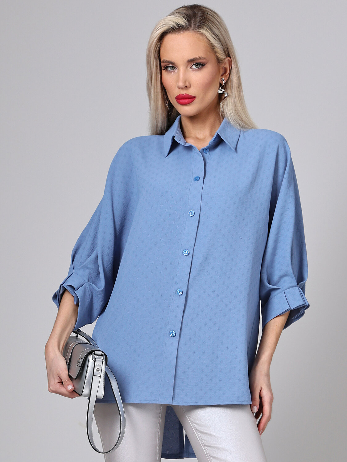 ст. цена2161руб.! DStrend Блузка Б-2351Светло-синий