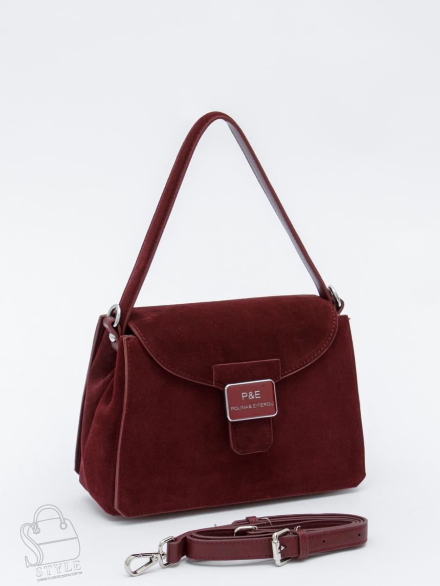 Сумка женская кожаная 1908YF angola red Polina&Eiterou