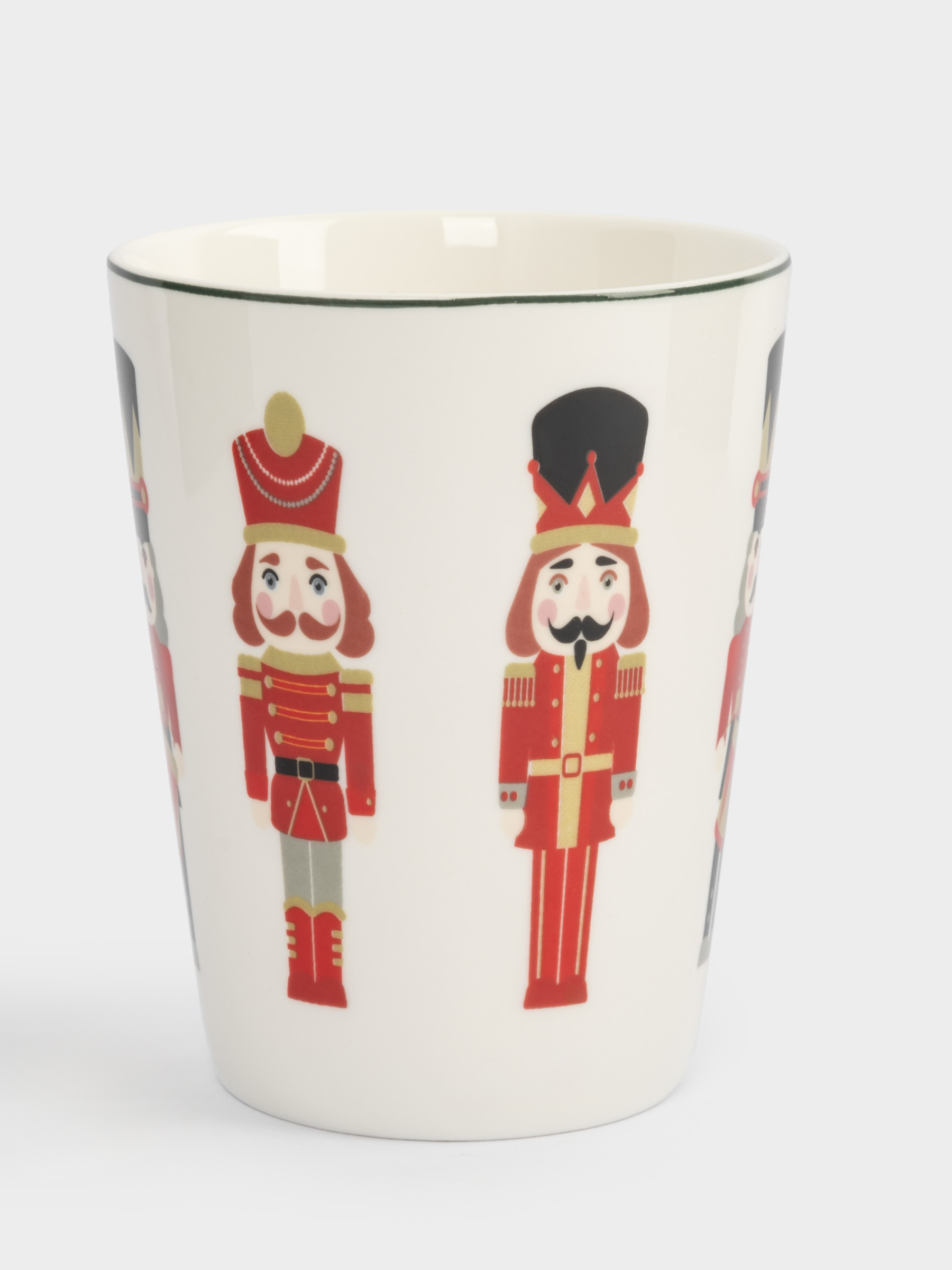 Кружка, 420 мл, фарфор N, бело-бордовая, Щелкунчики, Nutcracker