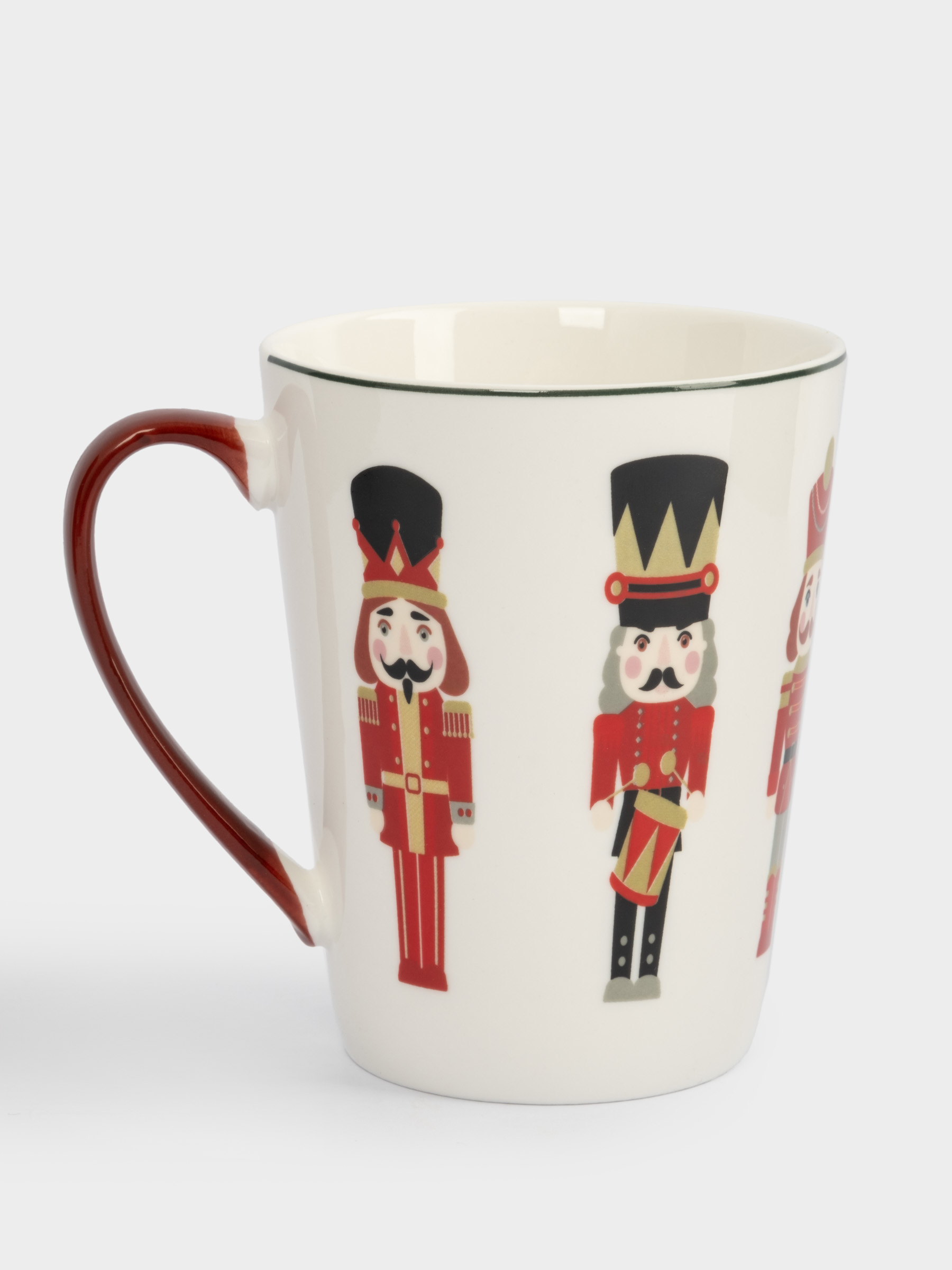 Кружка, 420 мл, фарфор N, бело-бордовая, Щелкунчики, Nutcracker
