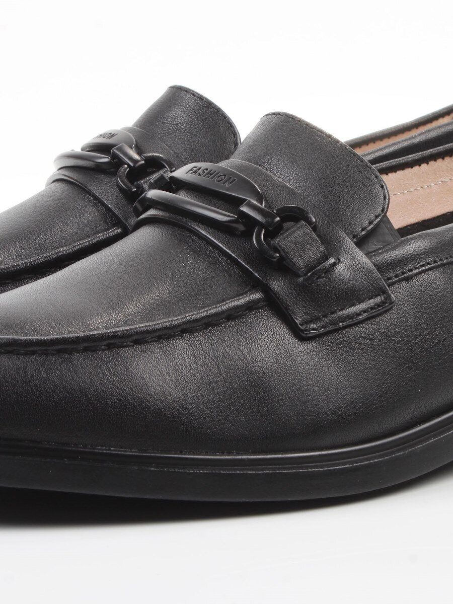 03-DEB31-1 BLACK Лоферы женские (натуральная кожа)