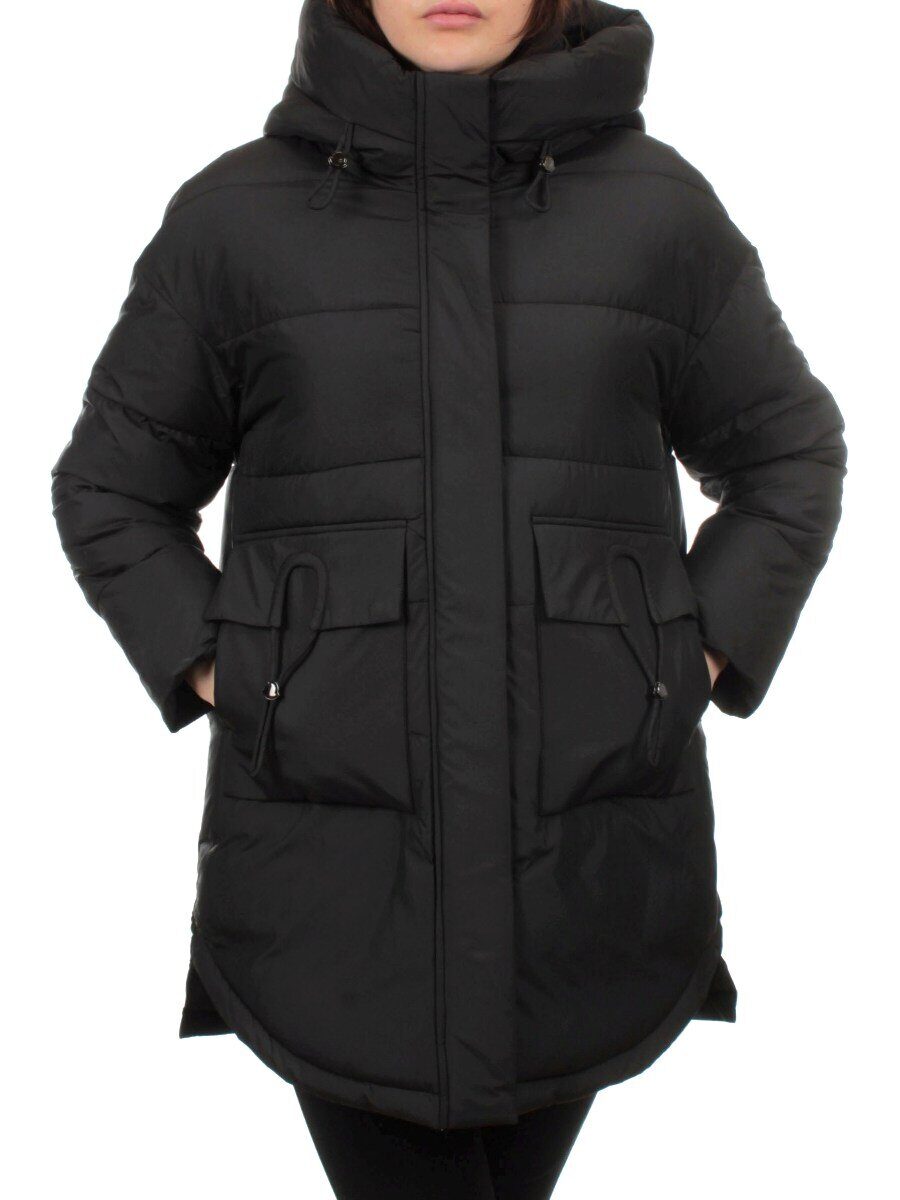 3335 BLACK Куртка зимняя облегченная женская (150 гр. холлофайбер)