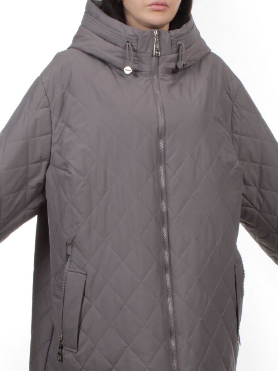 F-803 GRAY Куртка демисезонная женская (100 гр. холлофайбер)