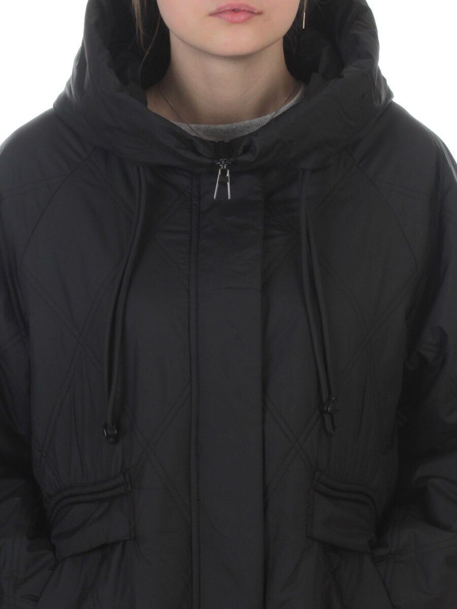 8010 BLACK Куртка демисезонная женская (100 гр. холлофайбер)