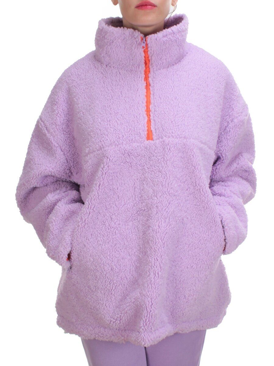 2568 LILAC Кофта плюшевая женская Тедди на синтепоне (50 гр. синтепон)
