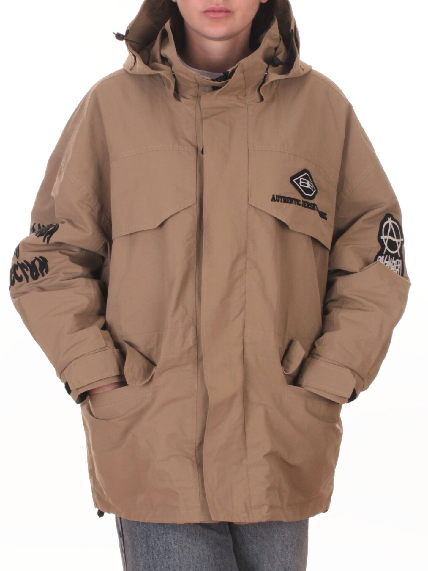 3104 DK. BEIGE Куртка демисезонная женская (100 гр. холлофайбер)