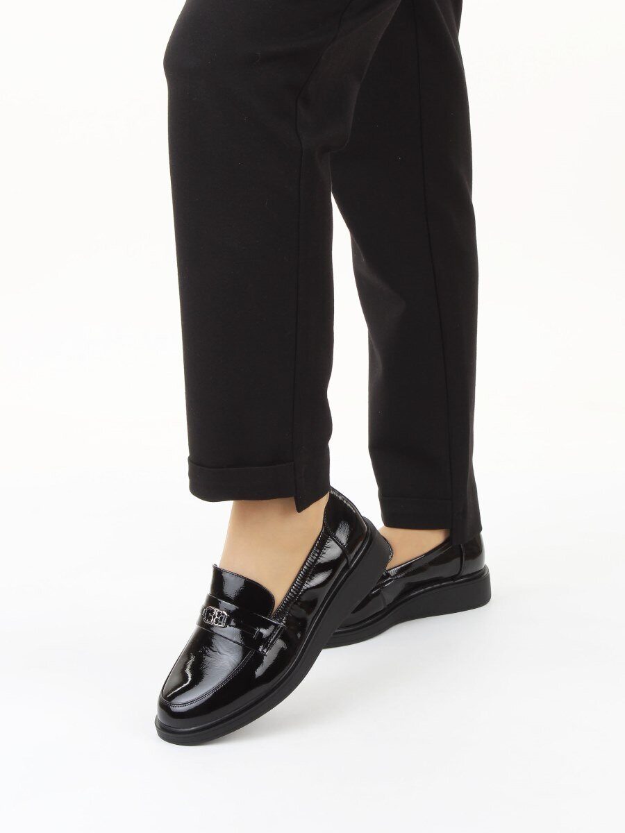 03-DEB103-3 BLACK Лоферы женские (натуральная кожа)