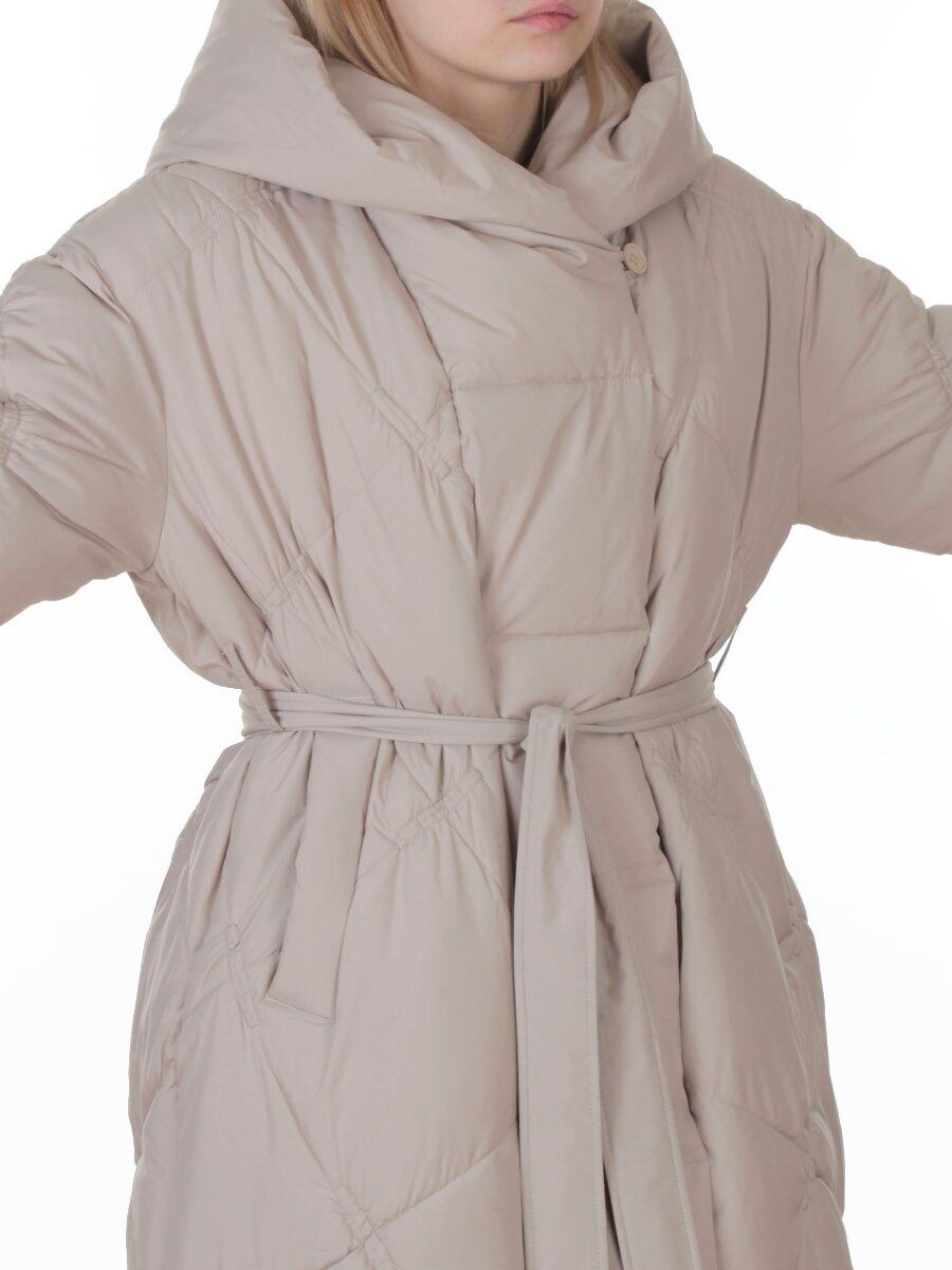 8870 LT. BEIGE Пальто зимнее женское (200 гр. холлофайбер)