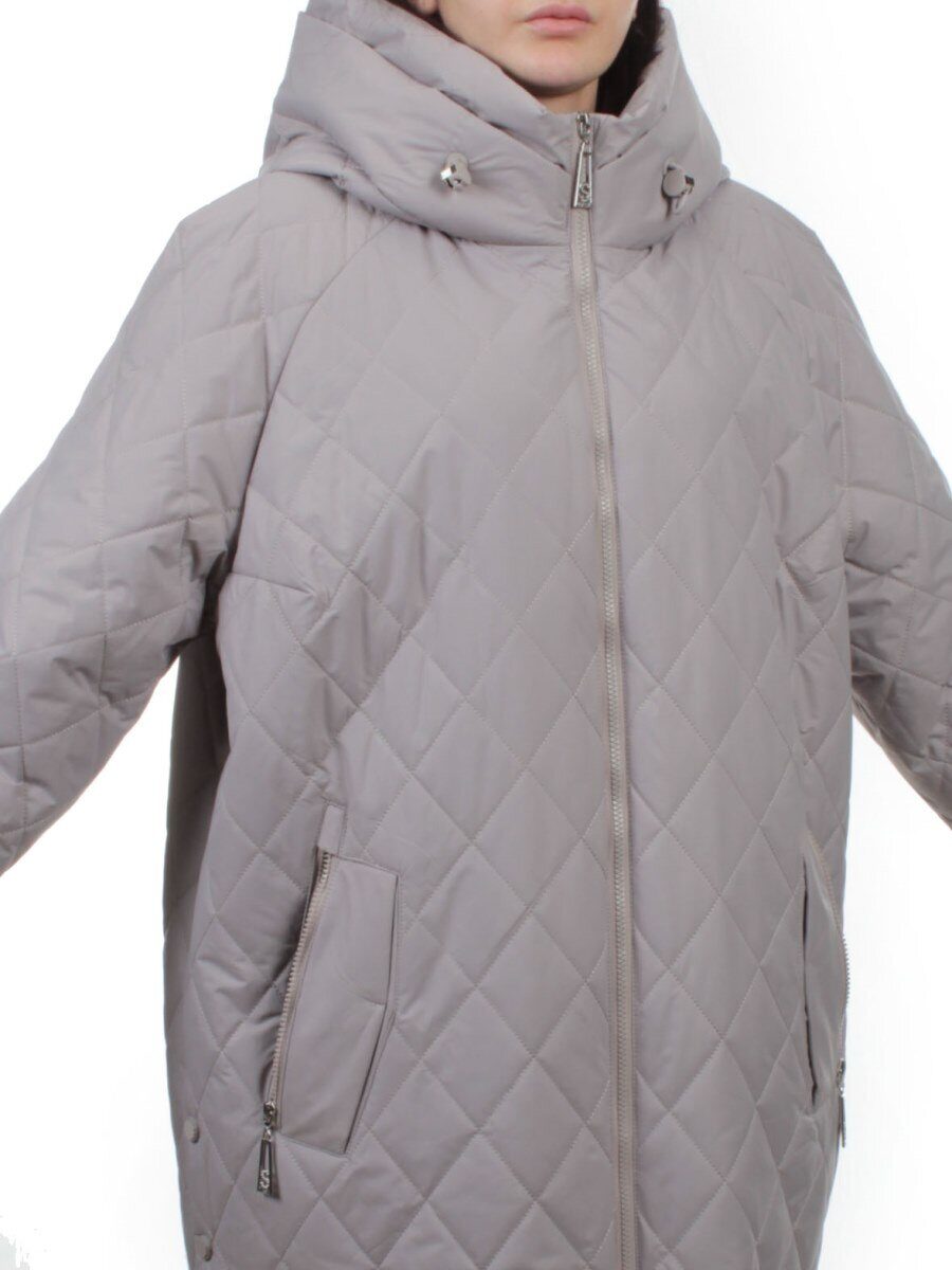 F-806 GRAY BEIGE Куртка демисезонная женская (100 гр. холлофайбер)