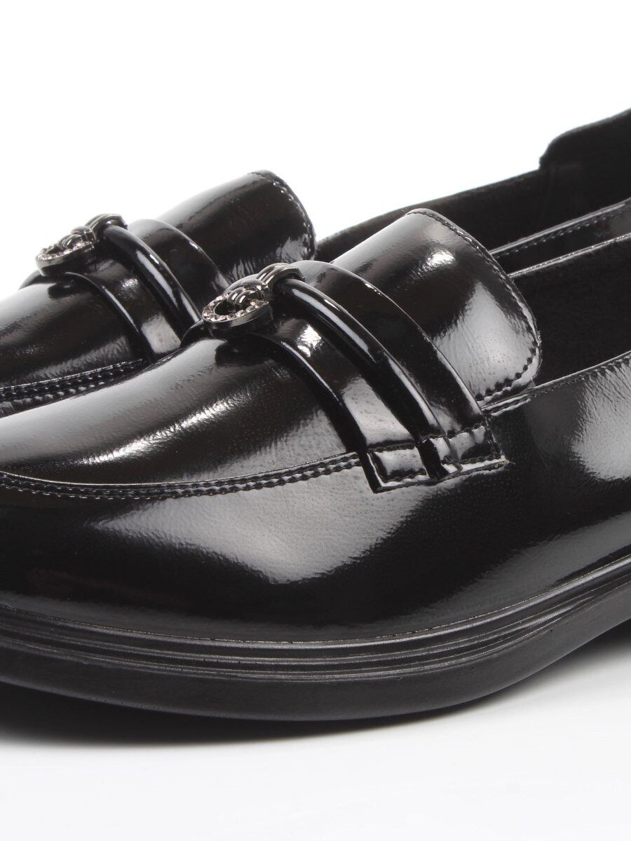 03-DHL171-2 BLACK Лоферы женские (натуральная кожа)