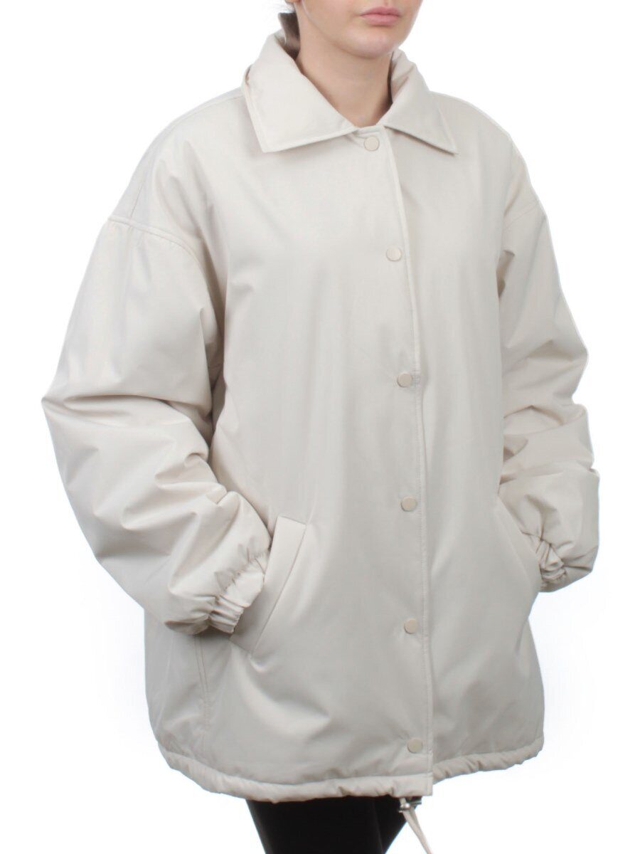 H24-216 LT. BEIGE Куртка демисезонная женская (100 гр. синтепон)