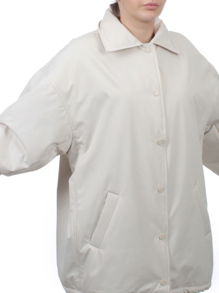 H24-216 LT. BEIGE Куртка демисезонная женская (100 гр. синтепон)