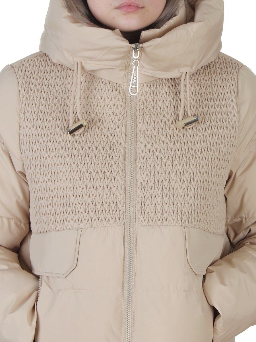 YR-6619 BEIGE Куртка зимняя женская (150 гр. холлофайбер)