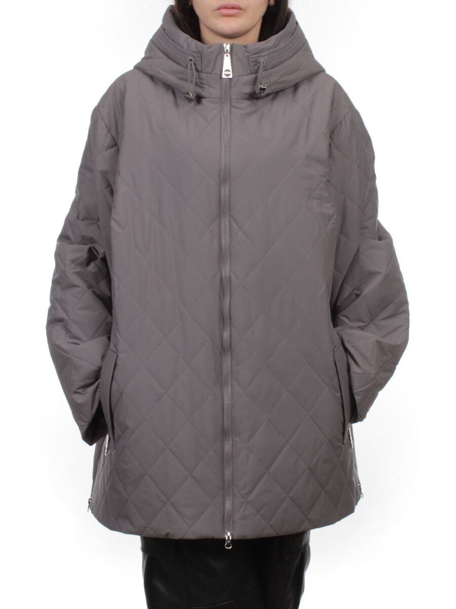 F-803 GRAY Куртка демисезонная женская (100 гр. холлофайбер)