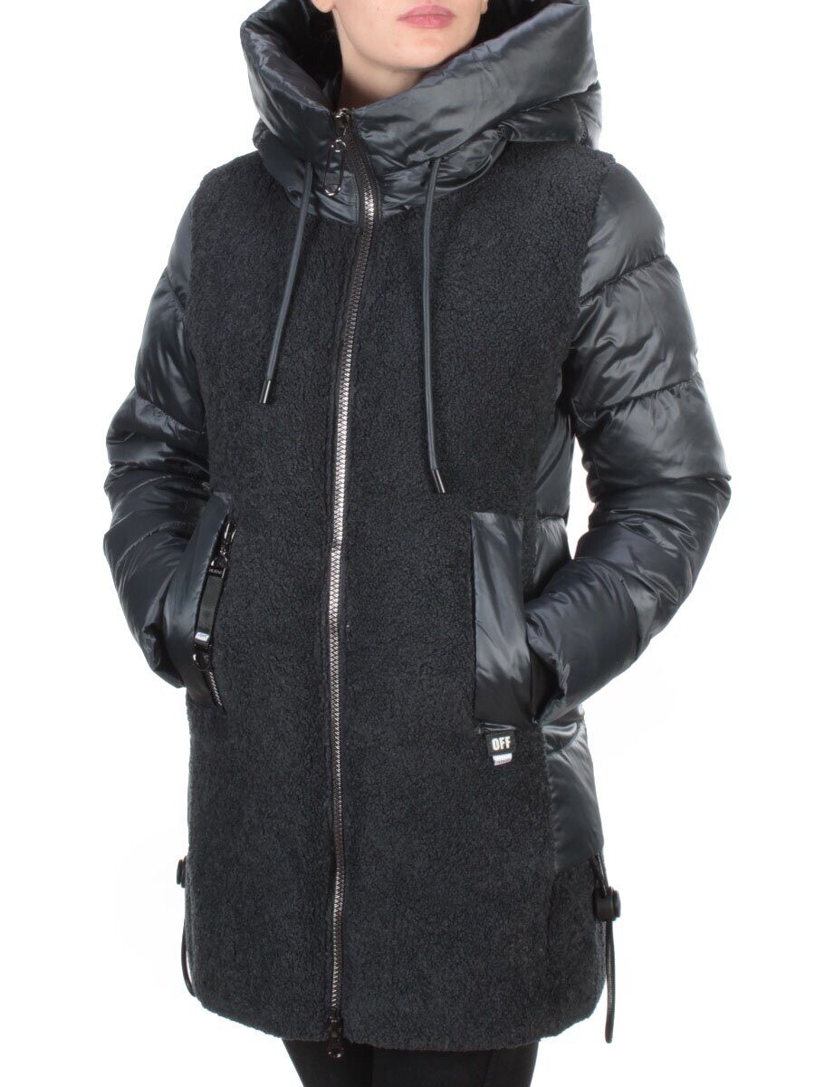 D6816 DARK GREEN Куртка зимняя женская KARERSITER (200 гр. холлофайбера)