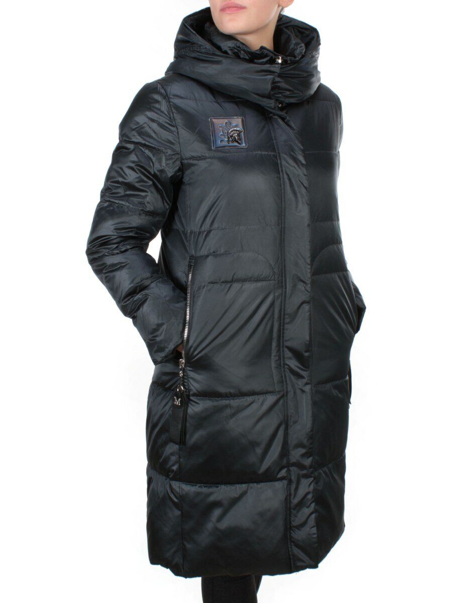 9110 INK BLUE Пальто зимнее женское FLOWERROVE (200 гр. холлофайбера)