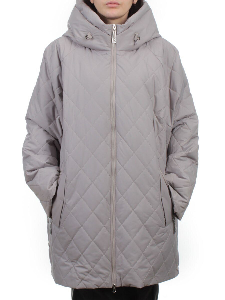 F-806 GRAY BEIGE Куртка демисезонная женская (100 гр. холлофайбер)