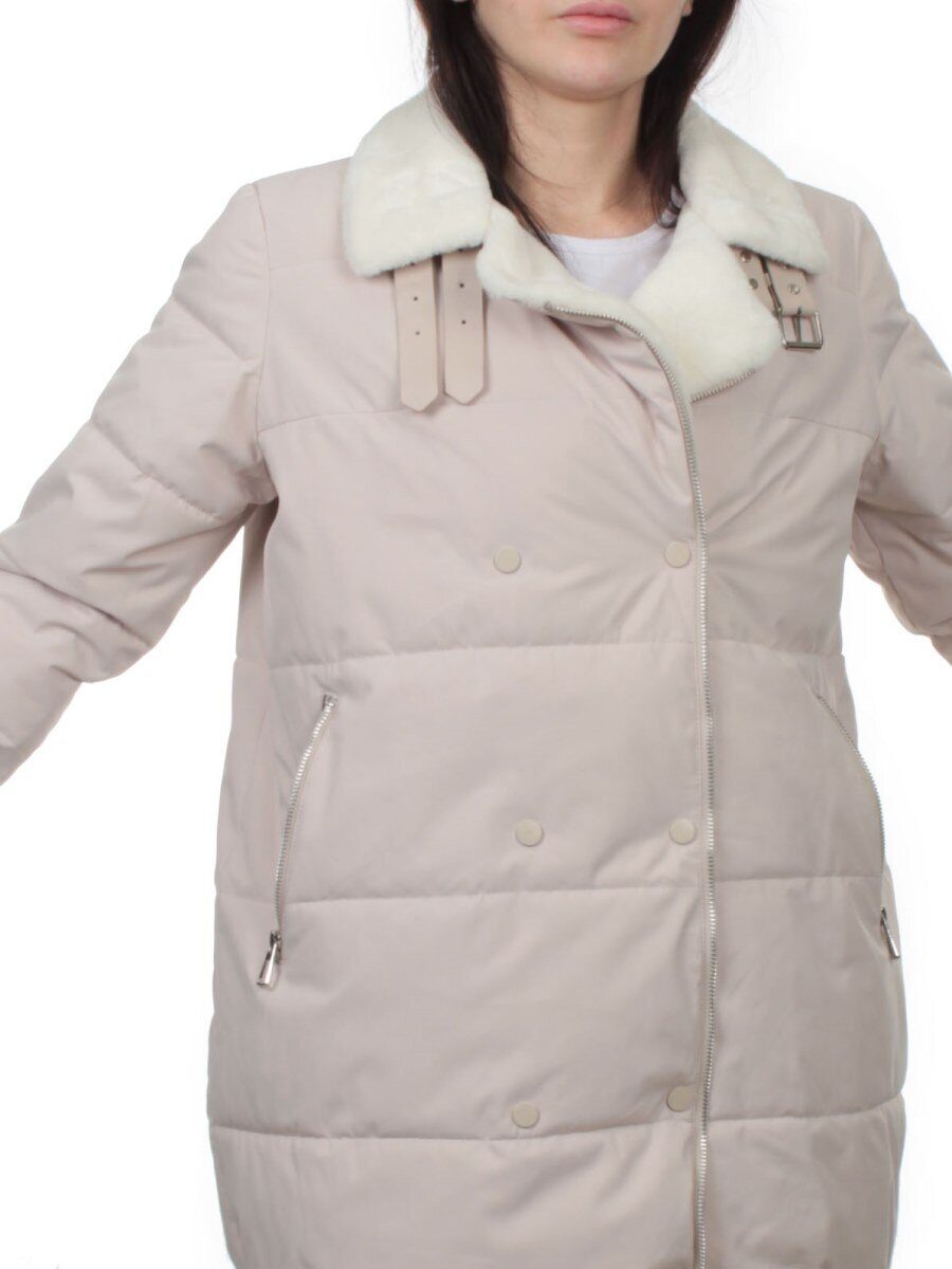 S24-236 BEIGE Куртка демисезонная женская (100 гр. холлофайбер)
