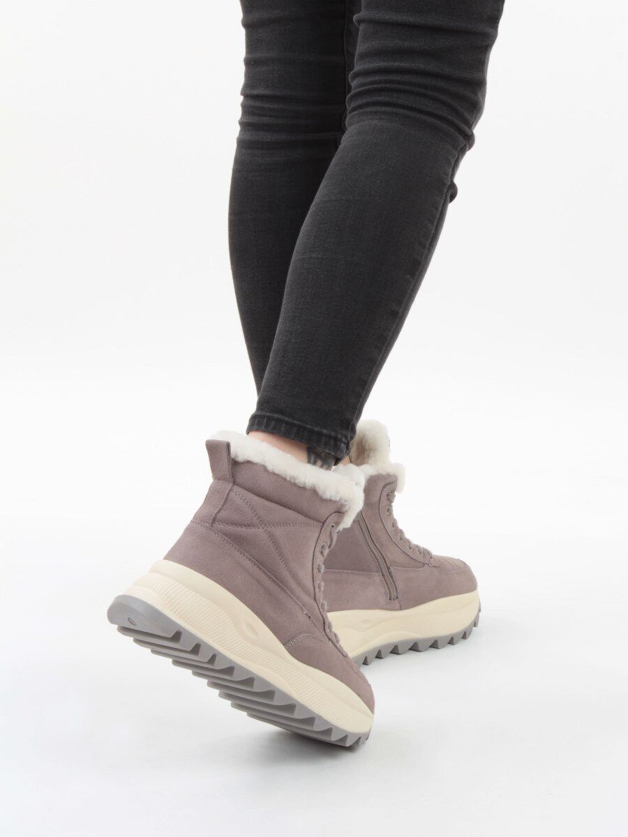 04-PAML05-2Z GRAY Ботинки зимние женские (натуральная замша, 100% шерсть, натуральный мех)