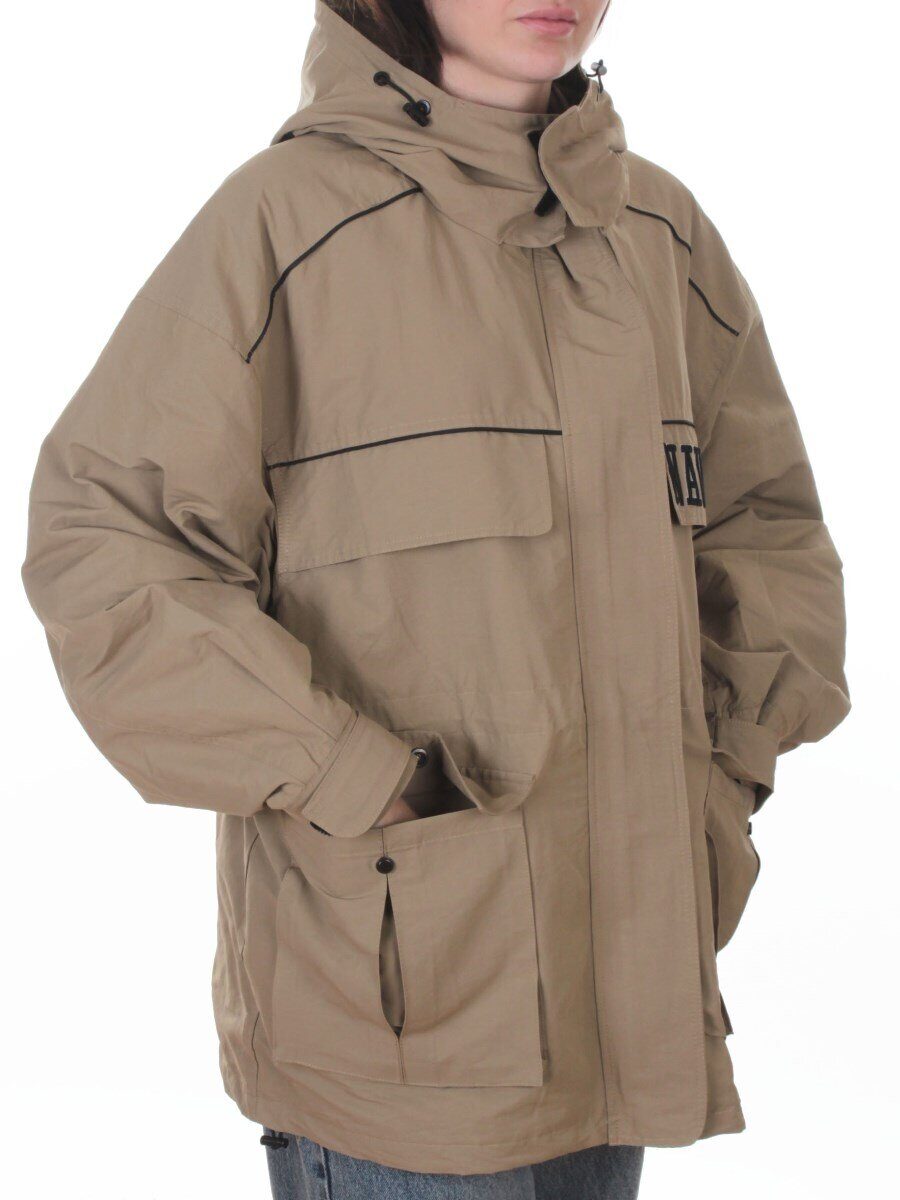 3101 DK. BEIGE Куртка демисезонная женская (100 гр. холлофайбер)