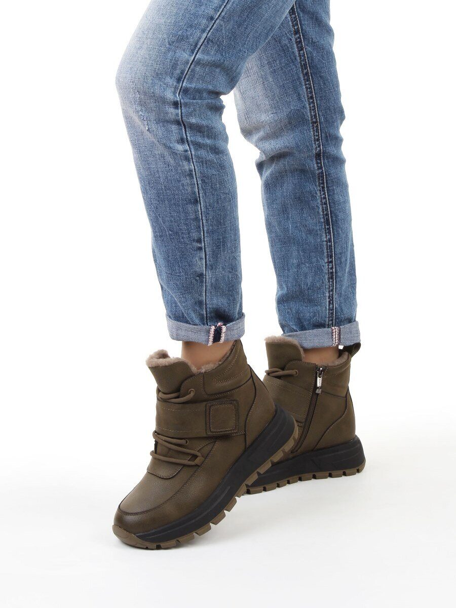 04-WB012-2M SWAMP Кроссовки зимние женские (натуральная кожа, 100% шерсть)