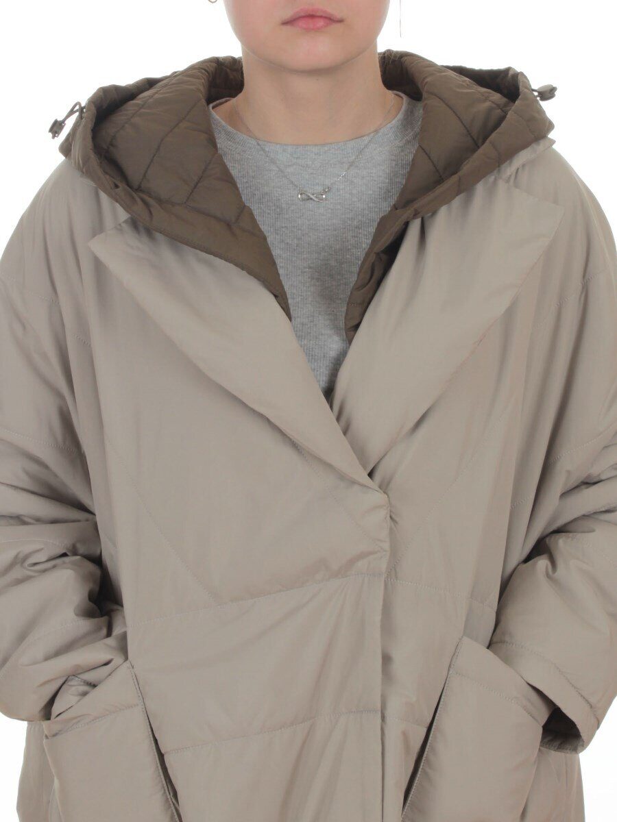 8030 DK. BEIGE Куртка демисезонная женская (100 гр. холлофайбер)