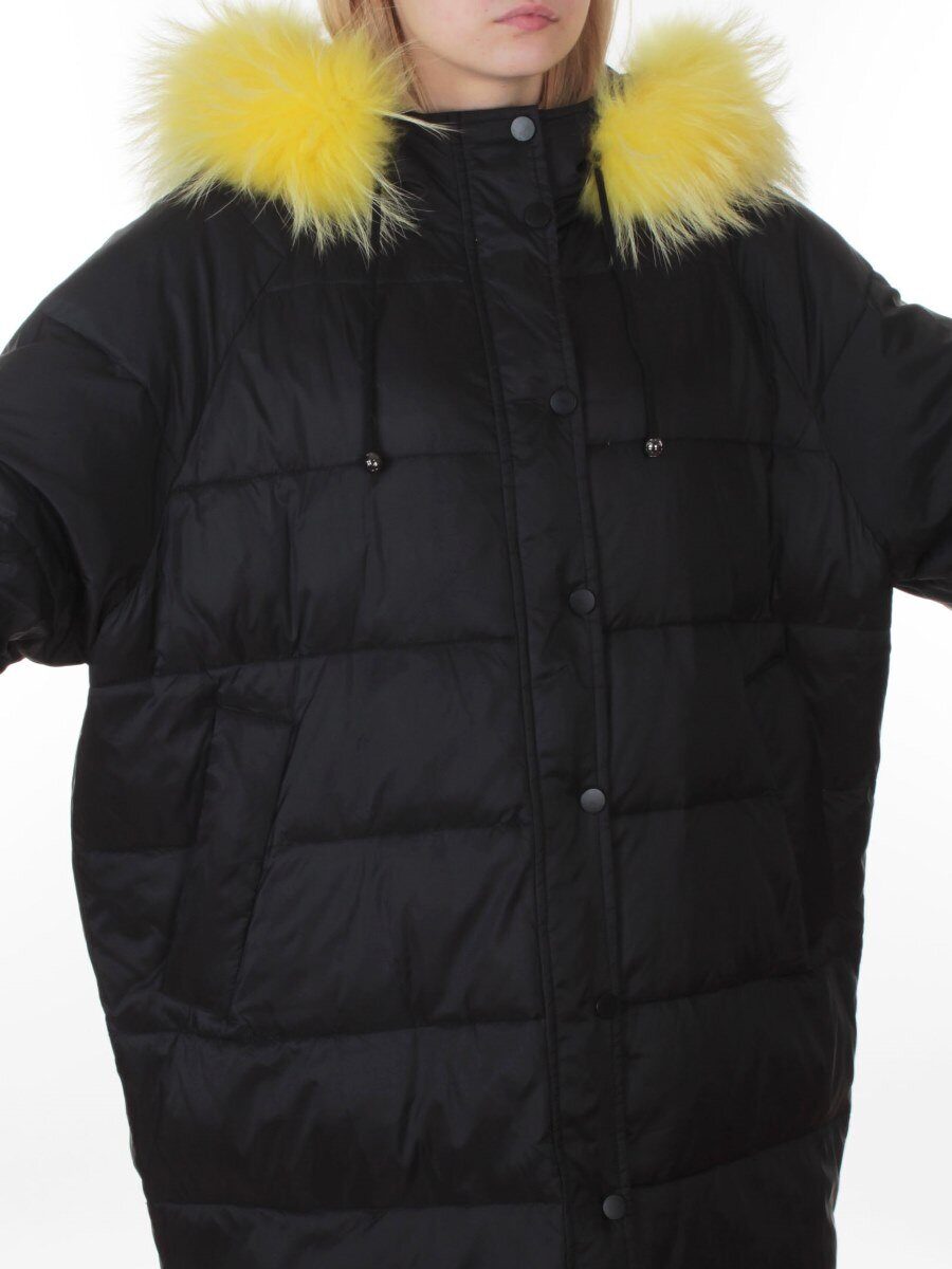 3072 BLACK Пальто зимнее пуховое женское (пух)