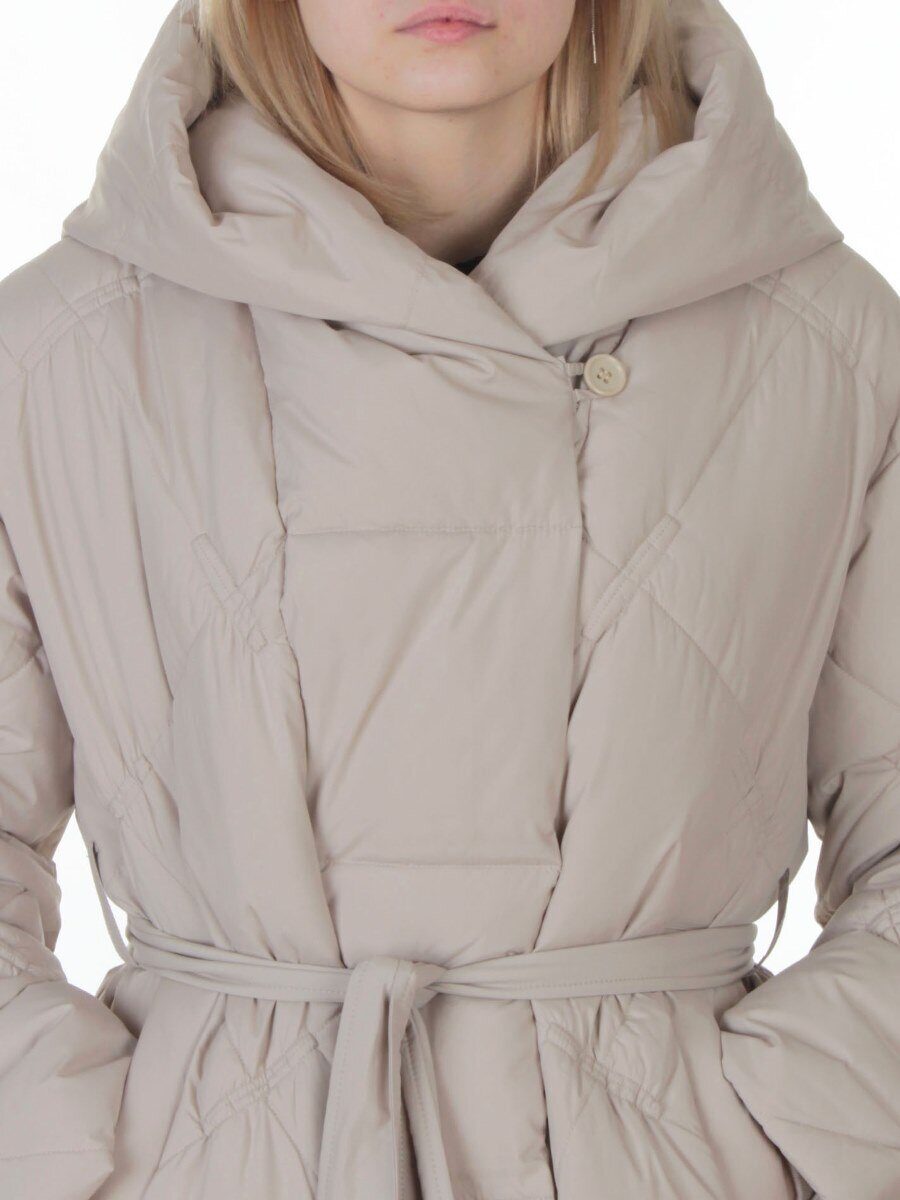 8870 LT. BEIGE Пальто зимнее женское (200 гр. холлофайбер)