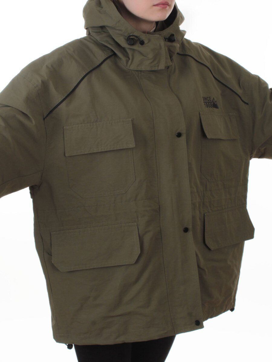 3092 GREEN Куртка демисезонная женская (100 гр. холлофайбер)