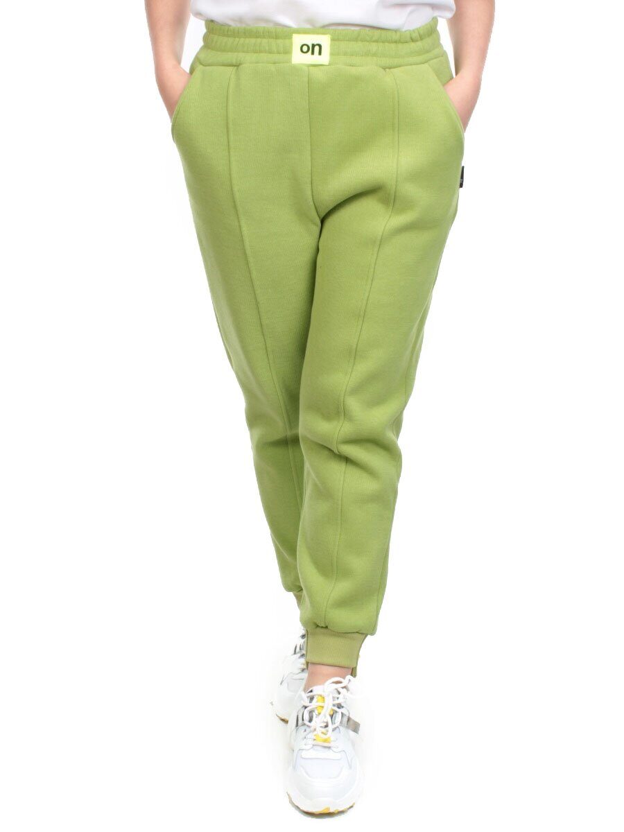 07 GREEN Брюки спортивные женские на флисе (100% хлопок) 7986