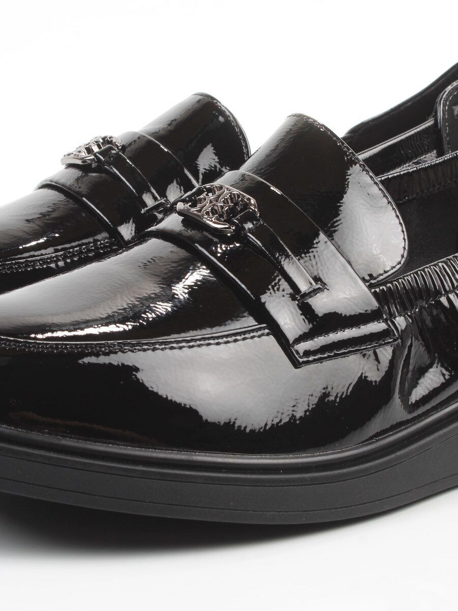 03-DEB103-3 BLACK Лоферы женские (натуральная кожа)